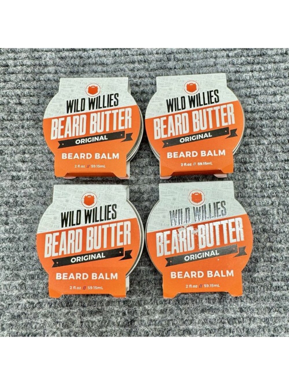 Lot Of 4 Wild Willies Original Beard Butter Balm 2 fl oz / 59.15 mL NEW